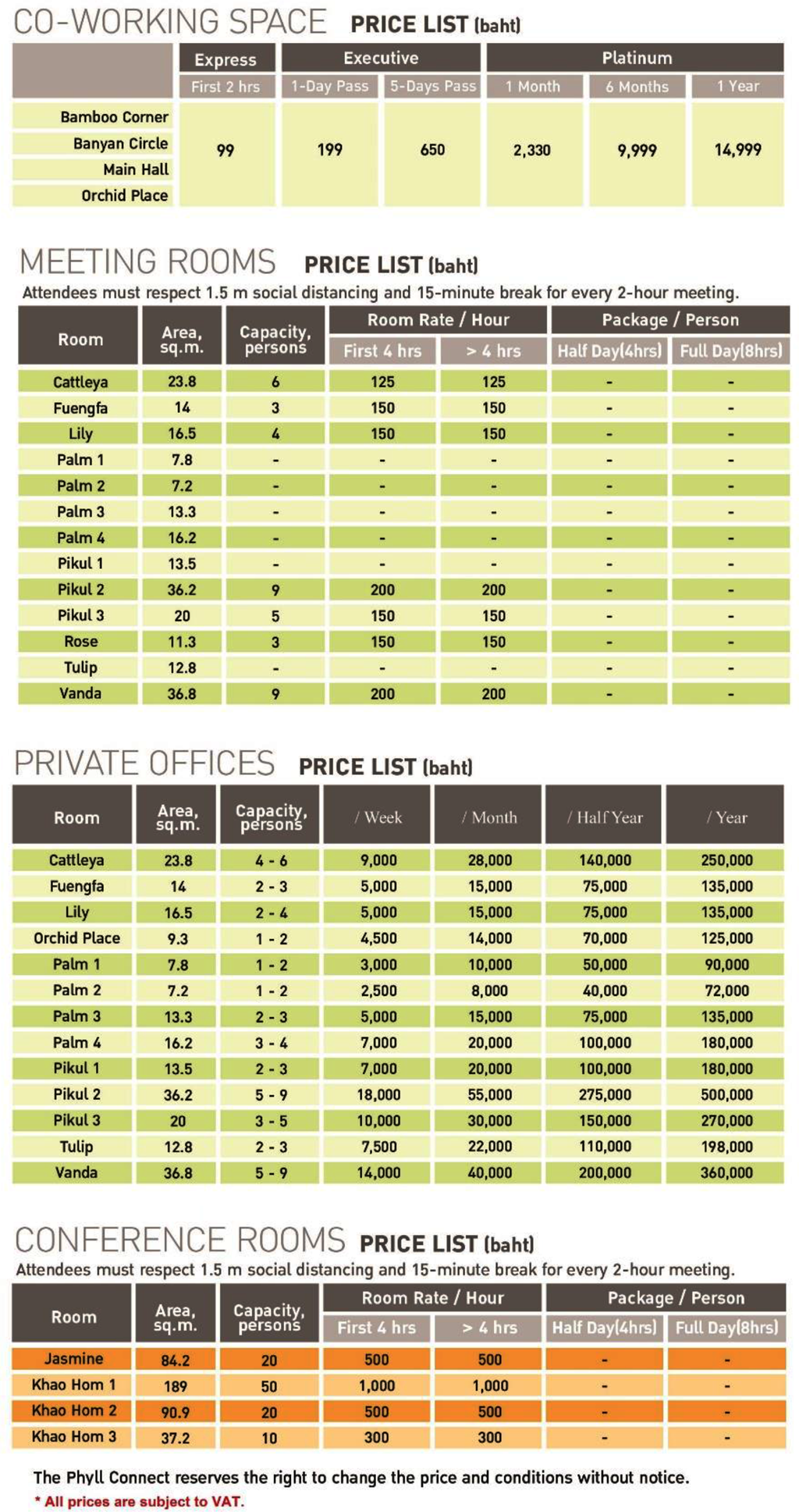 Pricing – The Phyll Connect Coworking Space